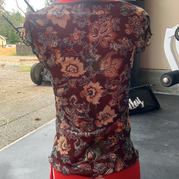 Vintage mesh short sleeve blouse - Picture 2 of 5